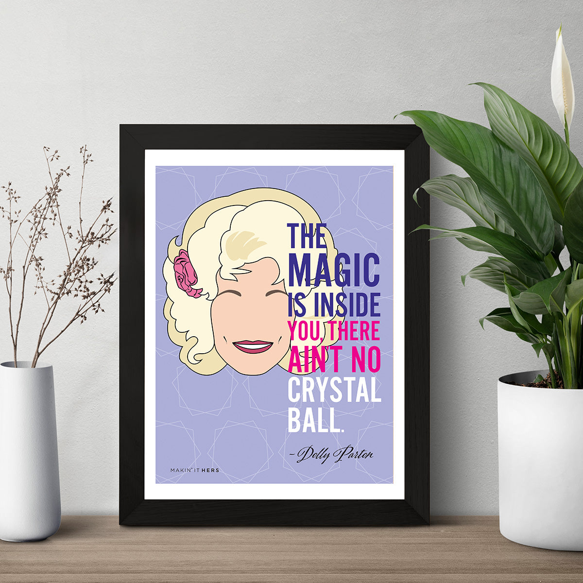 Dolly Parton Poster, In frame