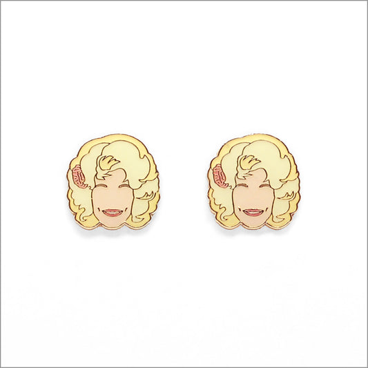 Dolly Parton Earrings, Front Side