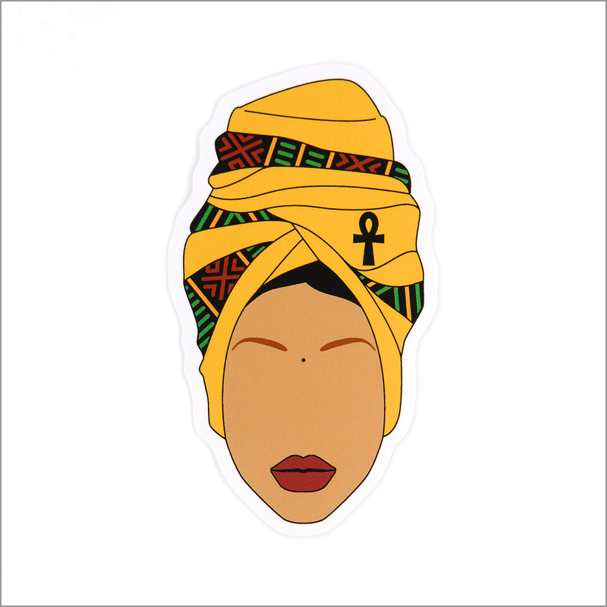 Erykah Badu Vinyl Sticker, Front side