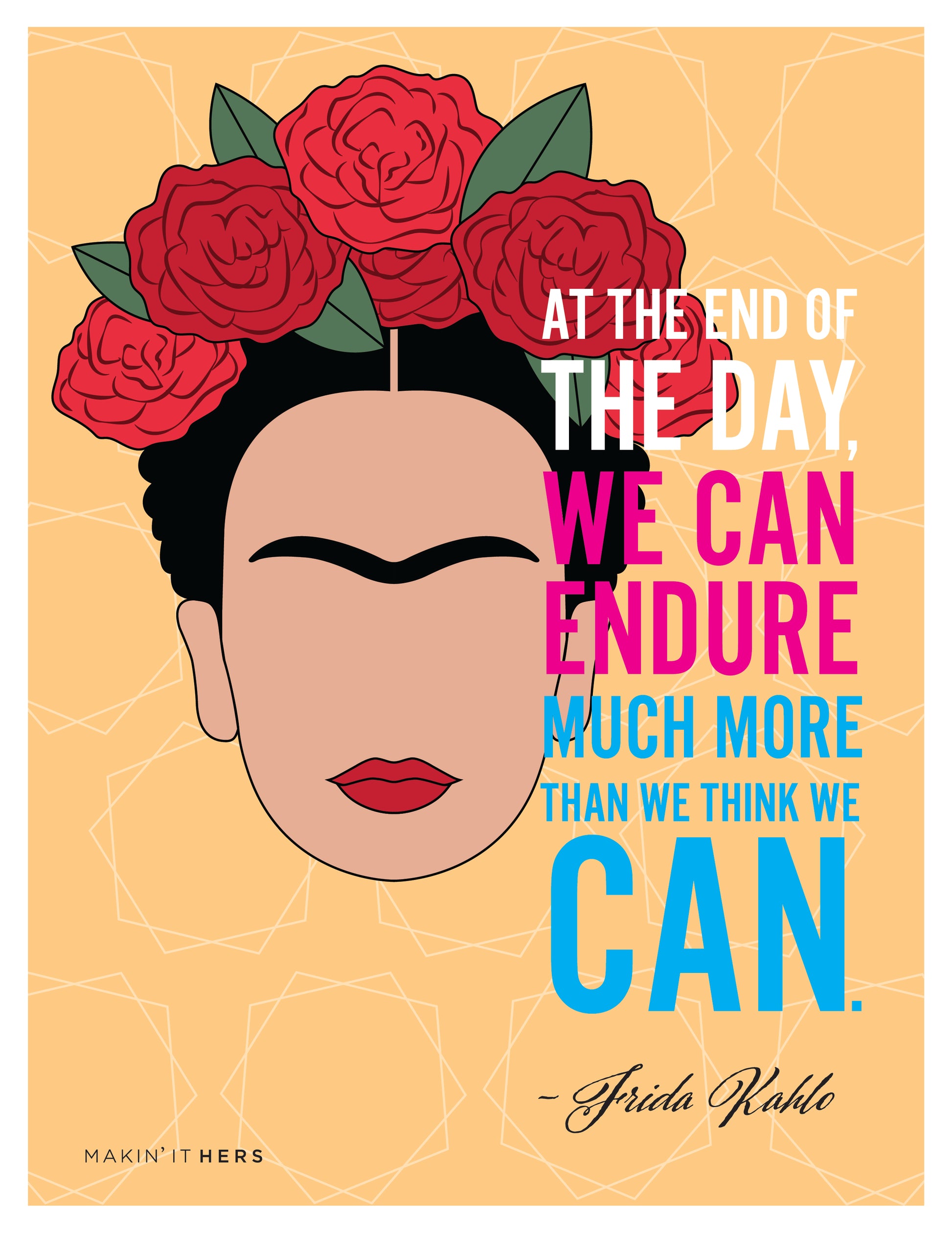 Frida Kahlo poster, Front side