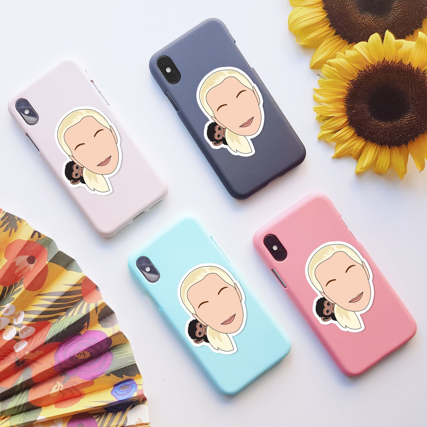 Jane Goodall, on back of phone cases