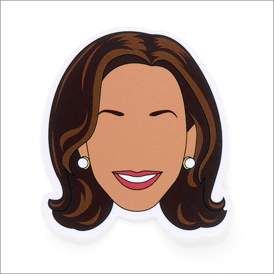 Kamala Harris Vinyl Sticker, Front side