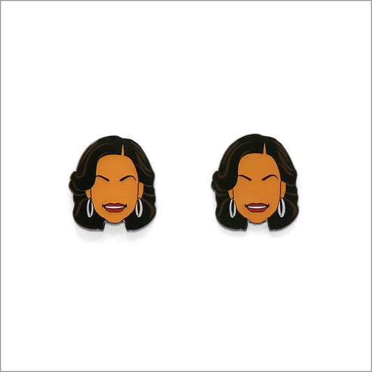 Michelle Obama earrings, Front side