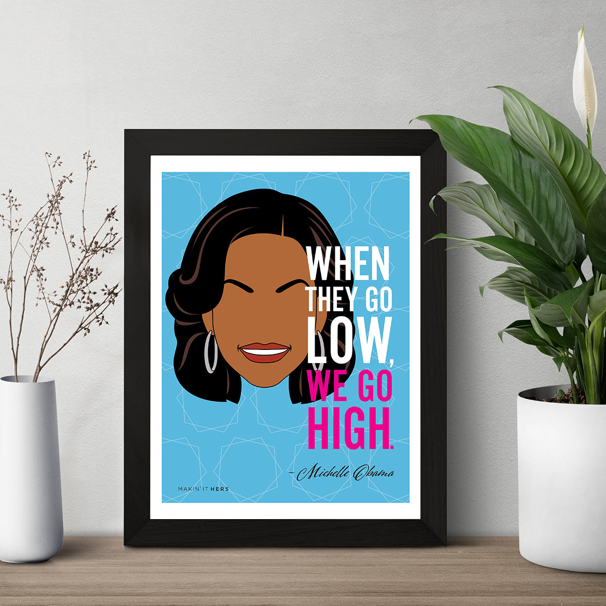 Michelle Obama Poster, In frame