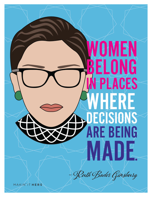 Ruth Bader Ginsburg Poster, Front side