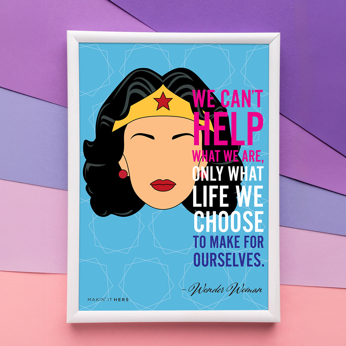 Wonder Woman Poster, In picture frame