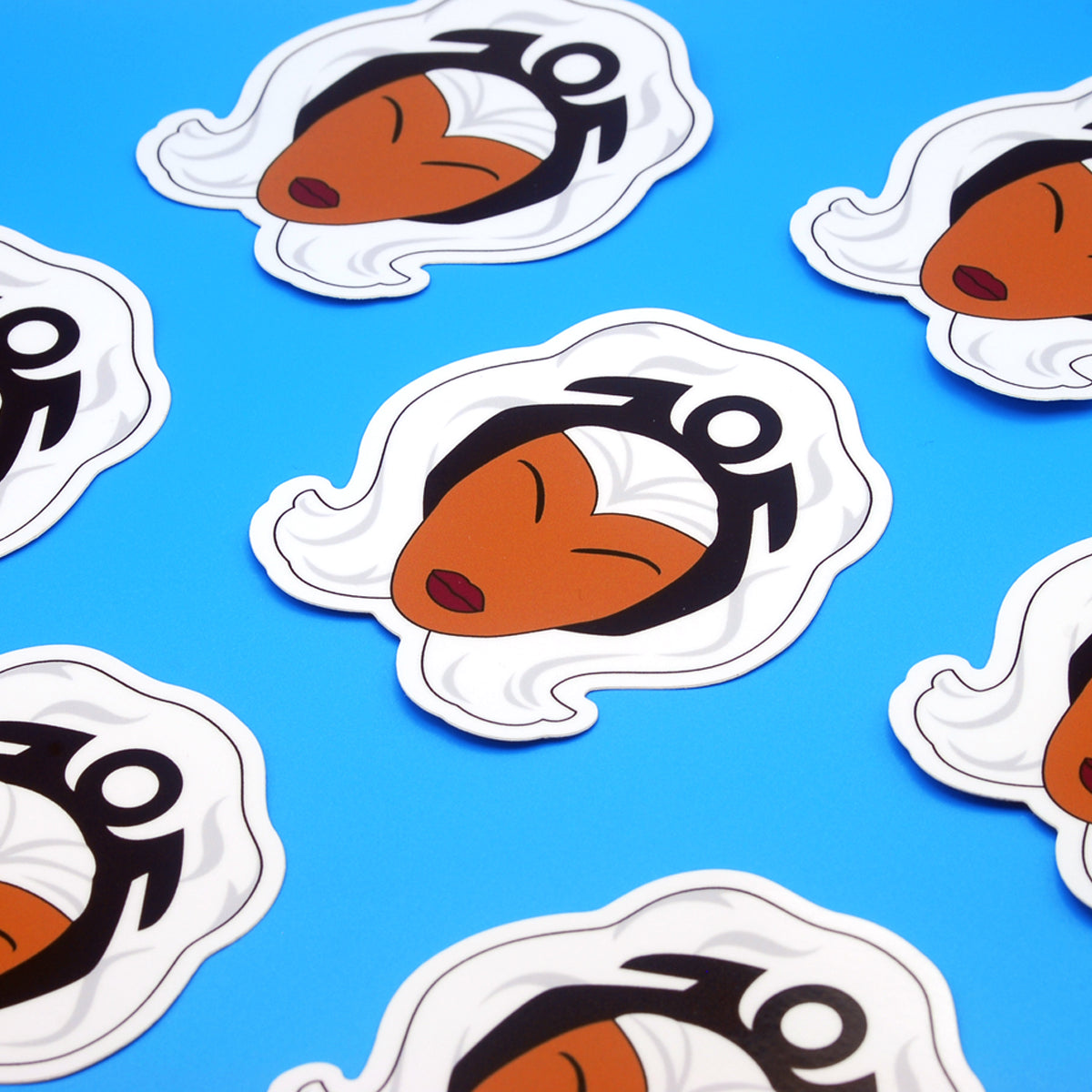 X-Men Storm Vinyl Sticker, On blue background