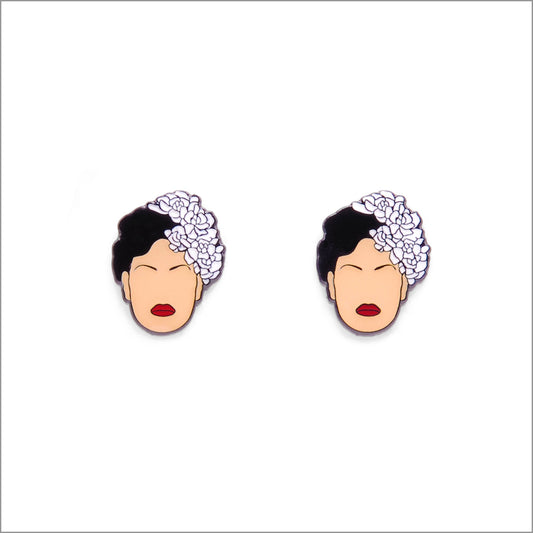 Billie Holiday Earrings, Front side