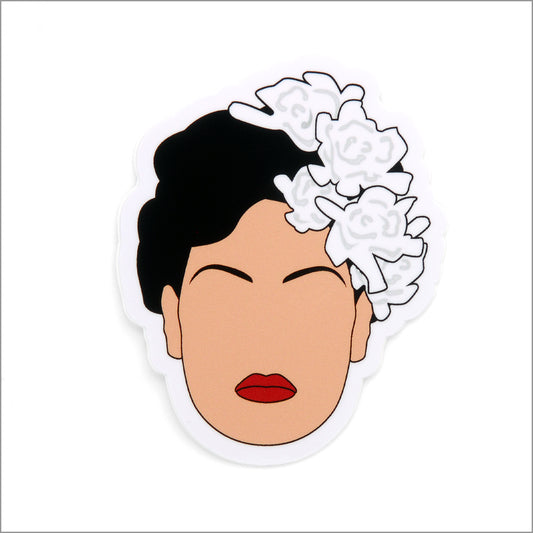 Billie Holiday Vinyl Sticker, Front side