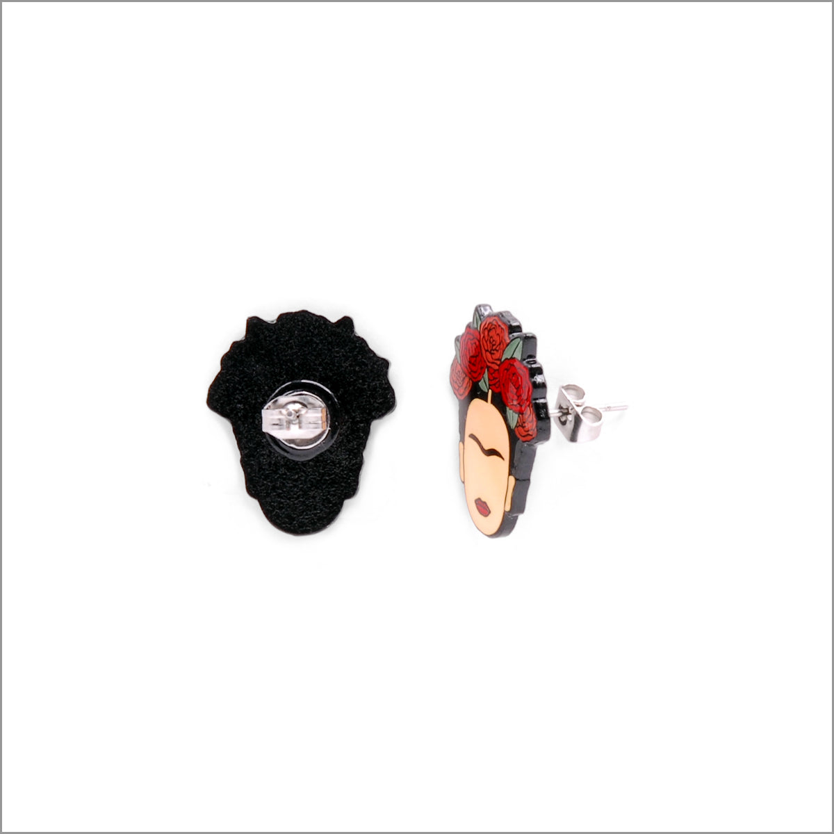 Frida Kahlo Earrings, Back side