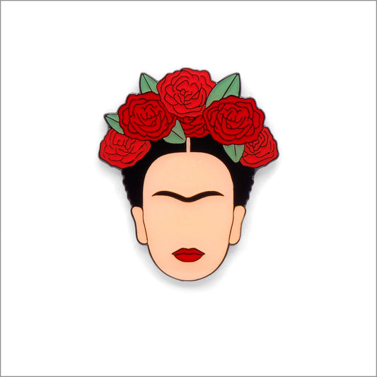 Frida Kahlo Lapel Pin, Front side