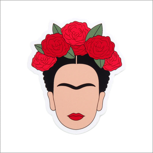 Frida Kahlo Vinyl Sticker, Front side