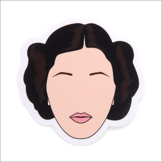 Star Wars Princess Leia Vinyl Sticker, Front side