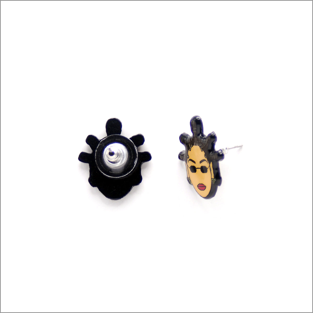 Queen Beyonce Earrings, Back side