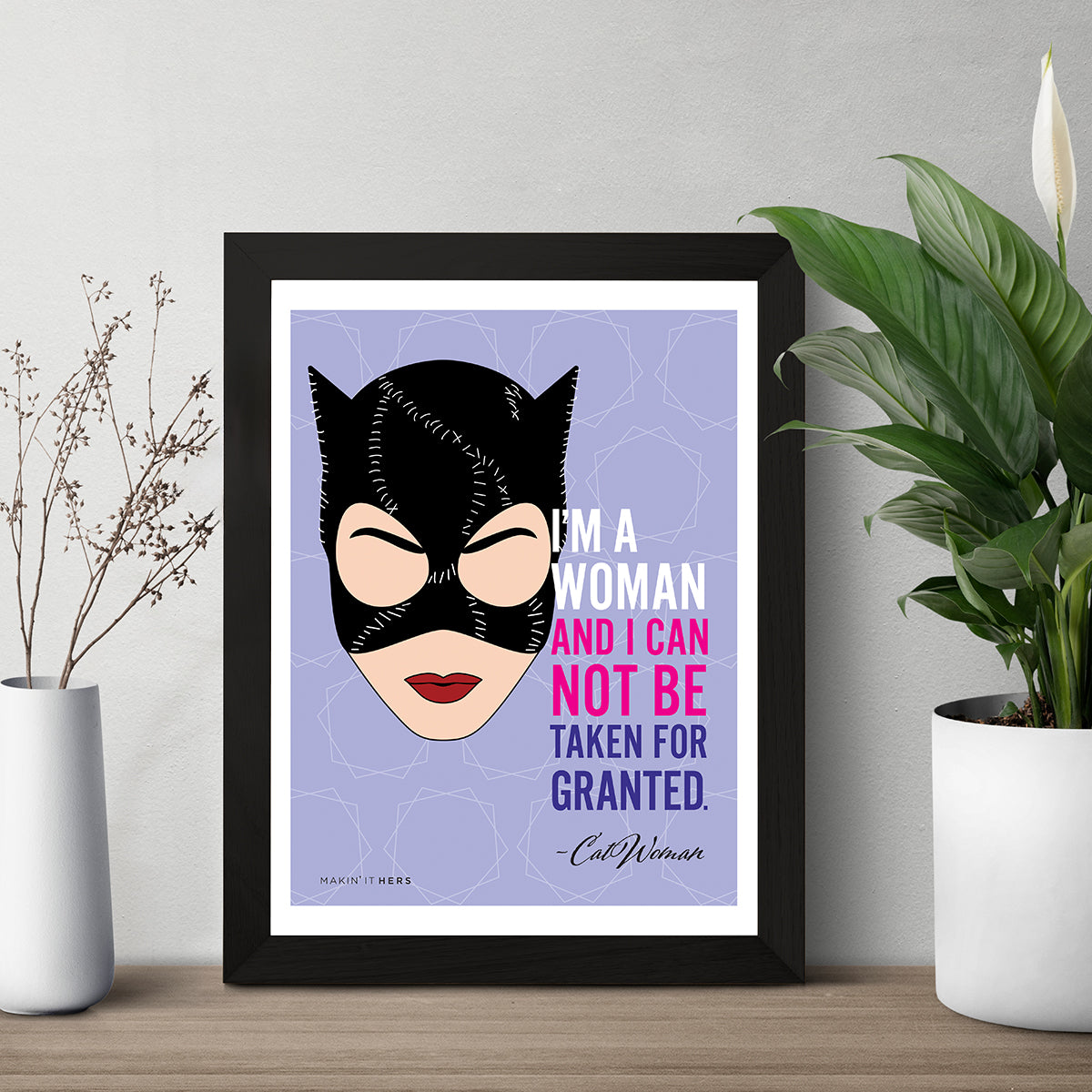 Catwoman Poster, In black frame
