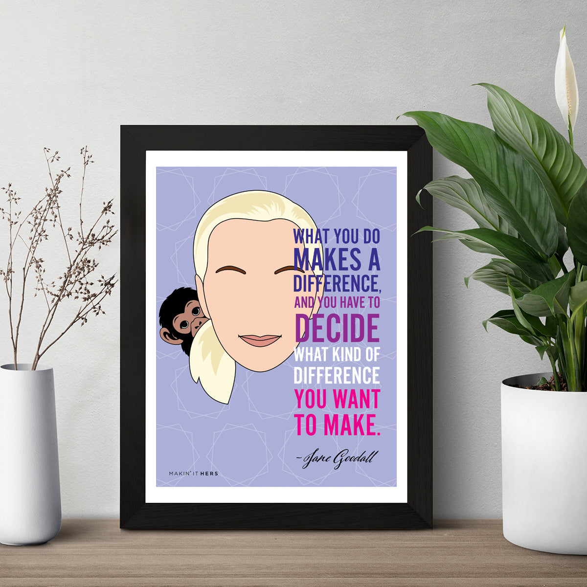 Jane Goodall, In Picture Frame