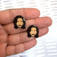 Kamala Harris Earrings, In Hand

