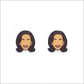 Kamala Harris Earrings, Front side
