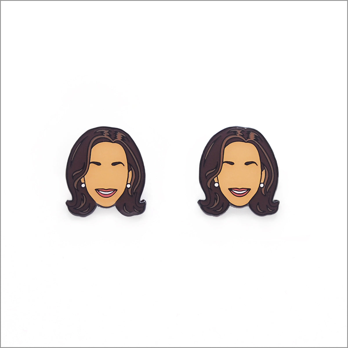 Kamala Harris Earrings, Front side
