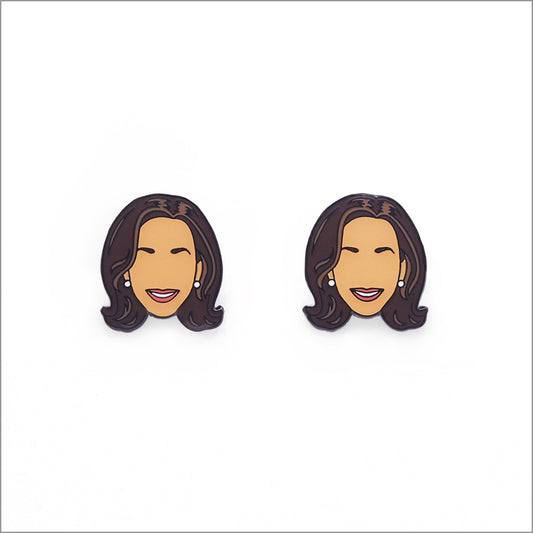 Kamala Harris Earrings, Front side
