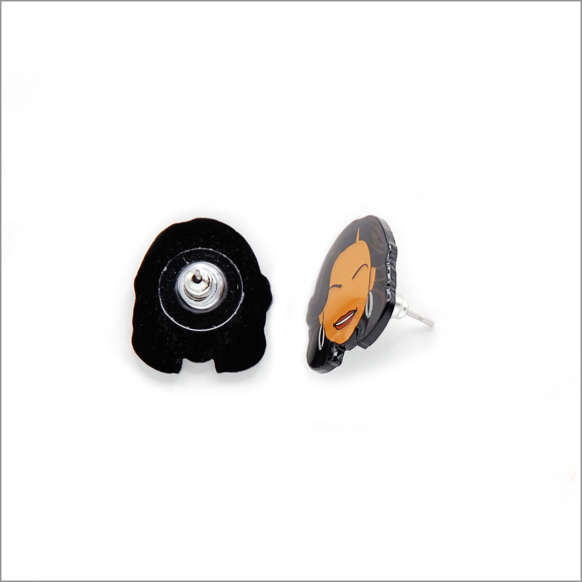 Michelle Obama earrings, Back side
