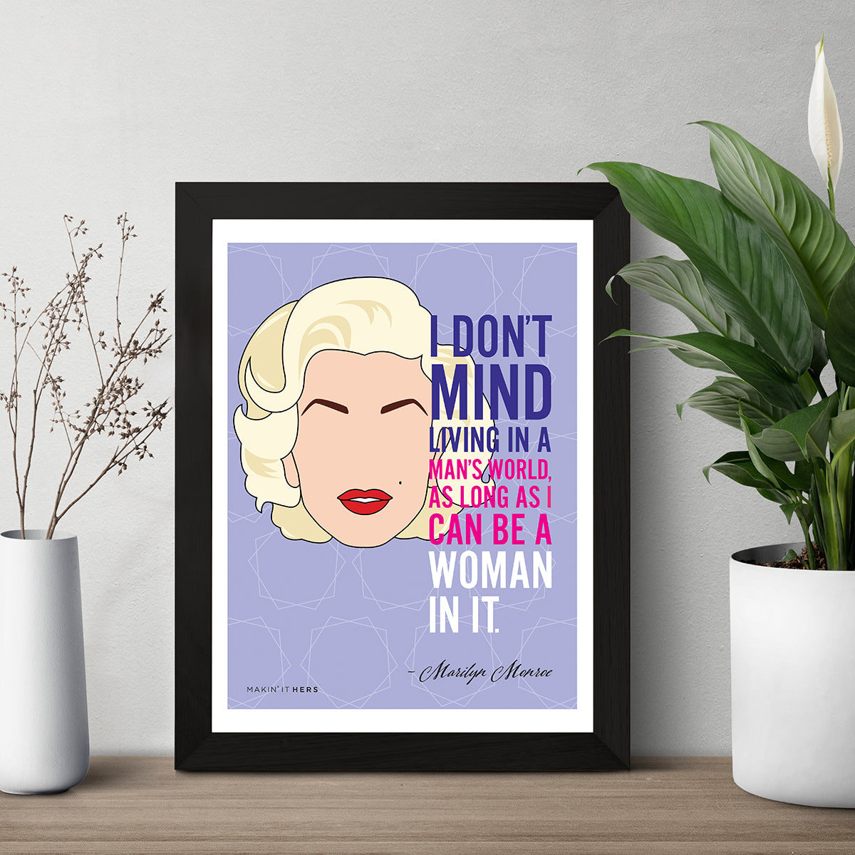 Marilyn Monroe Poster, In frame
