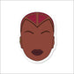 General Okoye vinyl sticker, front side