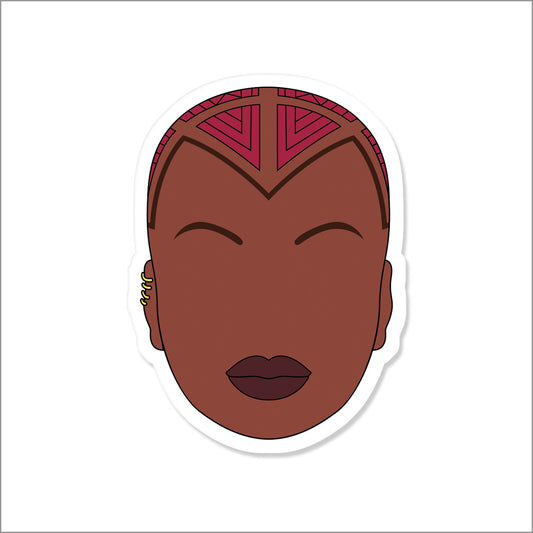 General Okoye vinyl sticker, front side