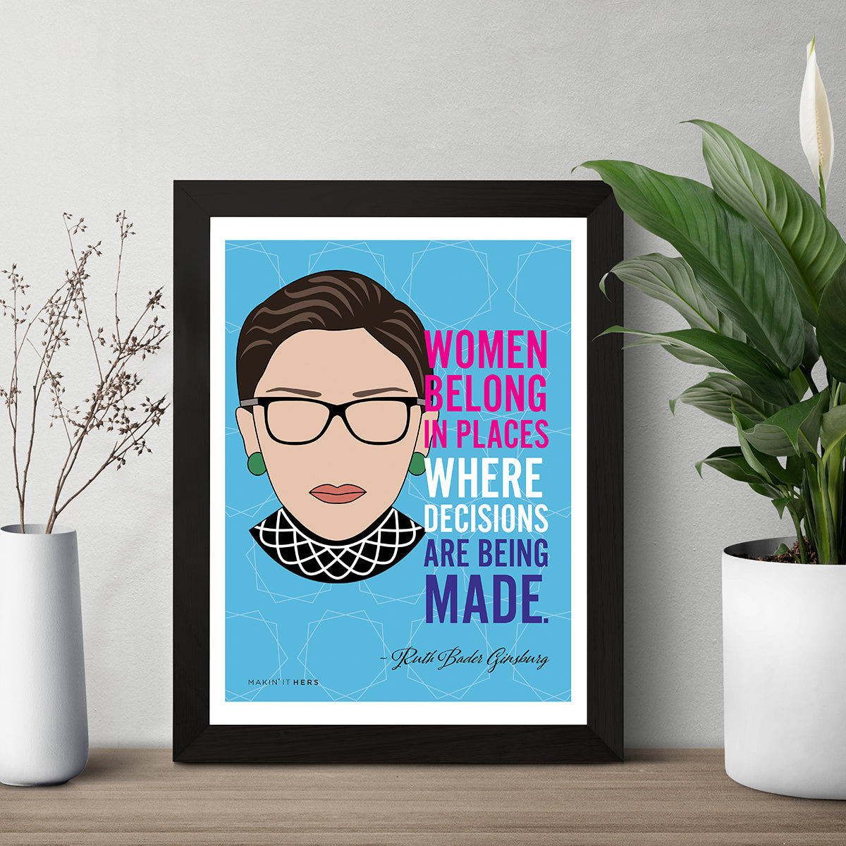 Ruth Bader Ginsburg Poster, In frame