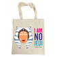 Ahsoka Tano illustration and quote on a canvas tote bag