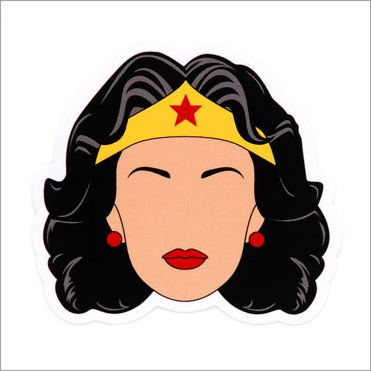 Wonder Woman Vinyl Sticker, Front side