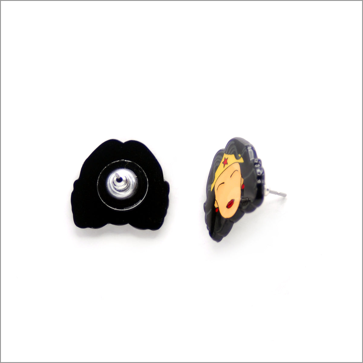 Wonder Woman Earrings, Back side