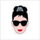 Audrey Hepburn Breakfast at Tiffanys Vinyl Sticker, Front side