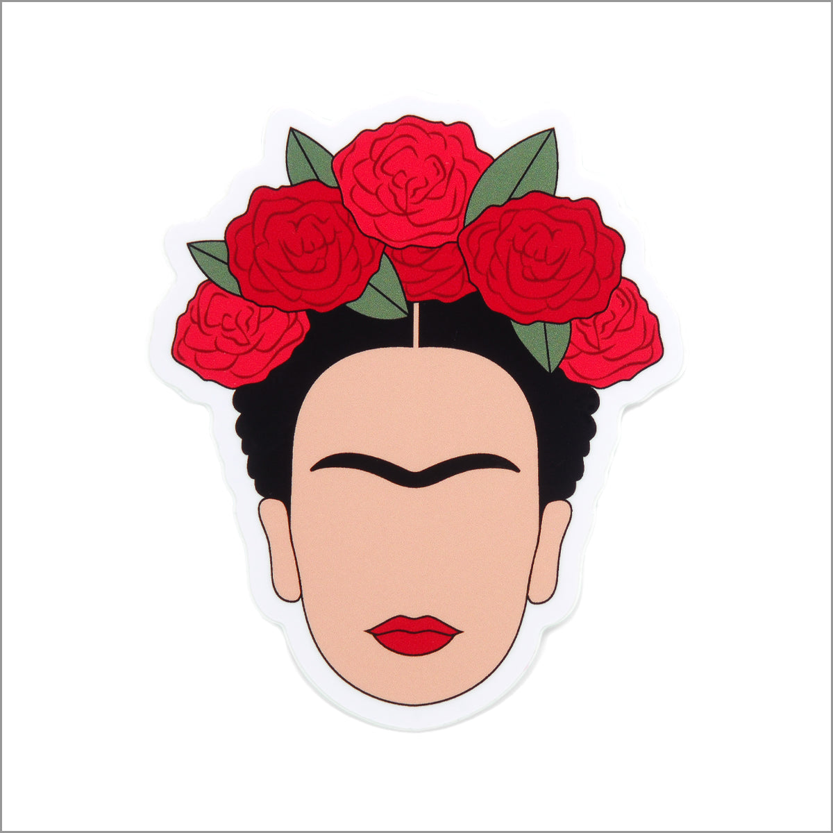 Frida Kahlo Vinyl Sticker, Front side