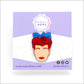 Lucille Ball Lapel Pin, On backing card