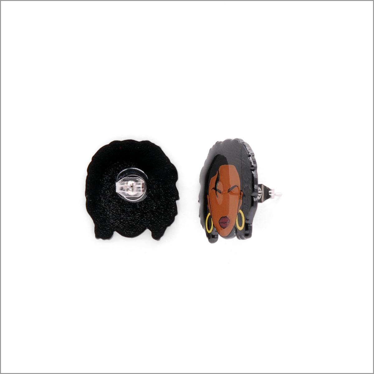 Lauryn Hill Earrings, Back side