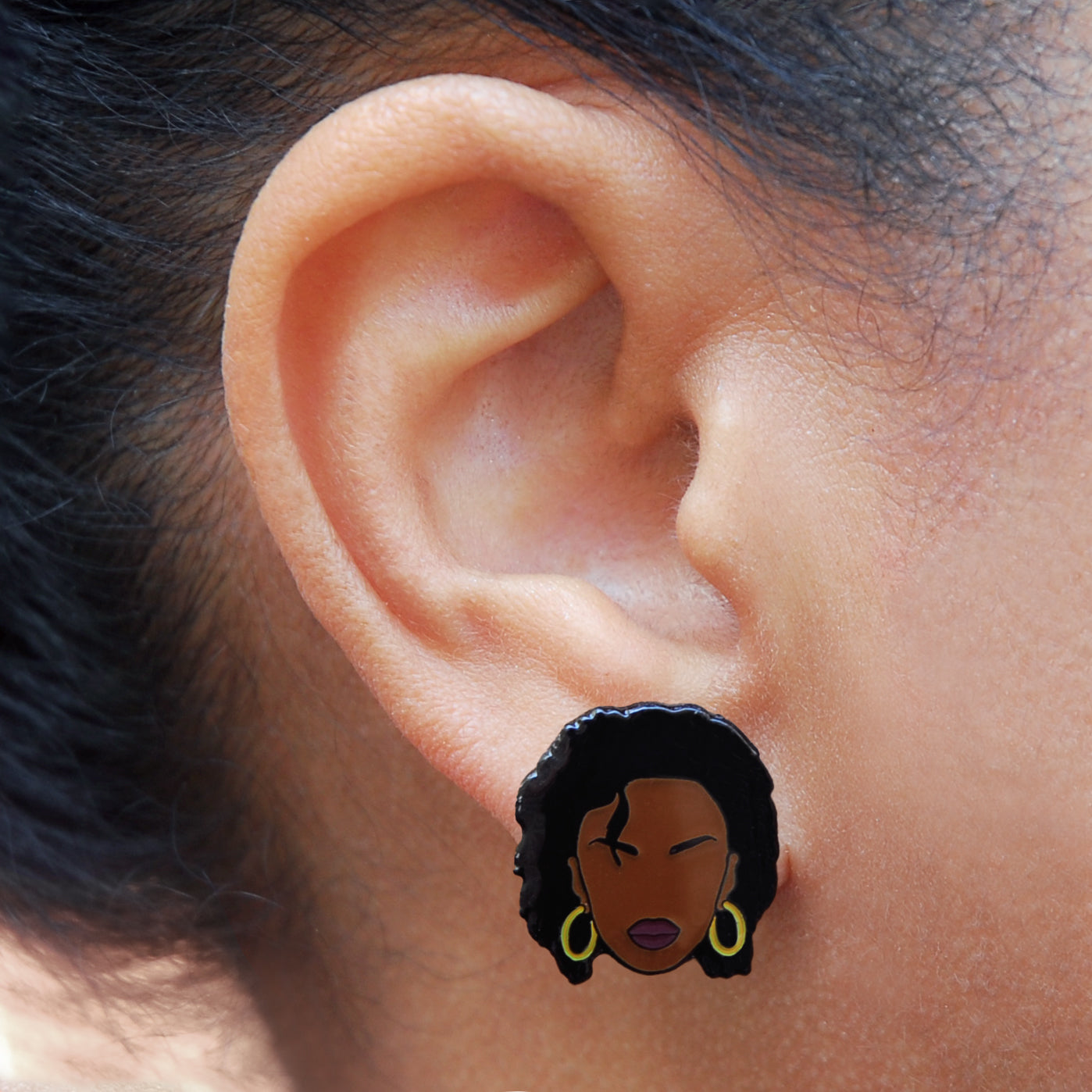 Lauryn Hill Earrings, On model