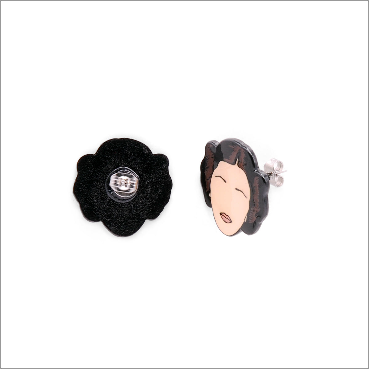 Star Wars Princess Leia earrings, Back side